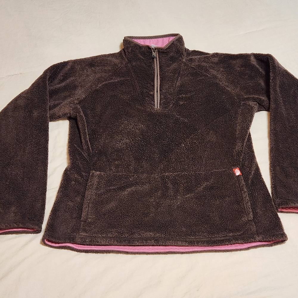 Women's North Face 1/4 Zip Pullover COZY size XL